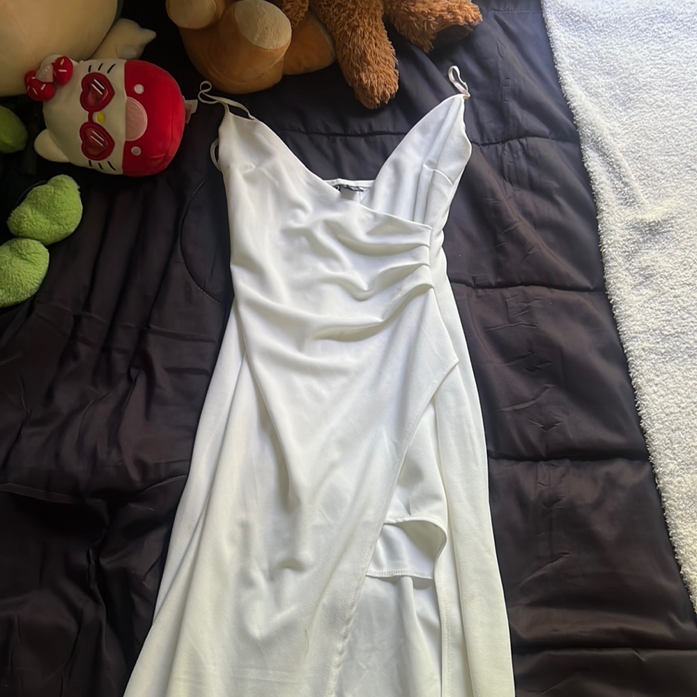 White Floor Length Dress